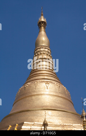 Die goldenen Hauptstupa auf Shwedagon-Pagode, Yangon (Rangoon), Myanmar, (Burma) Stockfoto