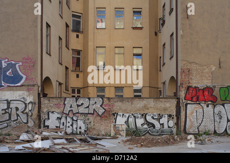 Berlin, Deutschland, Köpenicker im Hinterhof eines alten Gebäudes in Berlin-Mitte Stockfoto