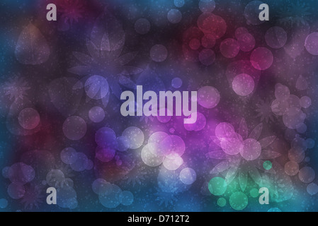 Hintergrund Bokeh, Blätter und Blüten. Urlaub hellen Hintergrund. Stockfoto