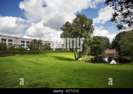 Berlin, Deutschland, Hufeisen-Siedlung in Lowise-Reuter-Ring von Bruno Taut Stockfoto