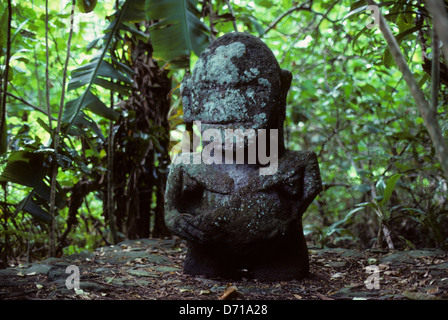 Französisch-Polynesien, Austral Insel, Raivavae Figur des weiblichen Tiki (polynesische Gott) Stockfoto