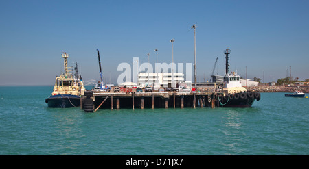 Australien, Northern Territory, Darwin, Ansicht von Stokes Hill Wharf Stockfoto