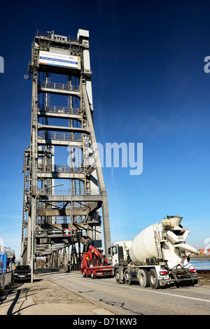 Rethe hieven Brücke in Wilhelms Burg, Hamburg, Deutschland, Europa Stockfoto