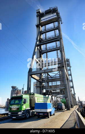 Rethe hieven Brücke in Wilhelms Burg, Hamburg, Deutschland, Europa Stockfoto