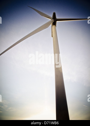 Drei Blatt Windkraftanlage Stockfoto