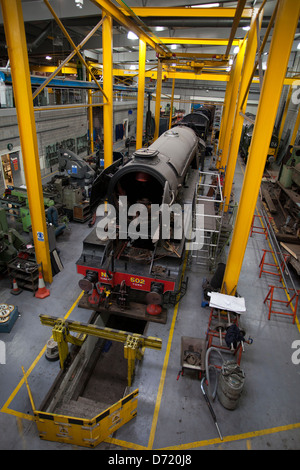 Die Flying Scotsman Lok Restaurierung unterzogen Stockfoto