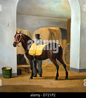 Adriaan van der Hoop Trotter De Rot an den Coach House 1828 Anthony Oberman 1781-1845 niederländischen Niederlande Stockfoto