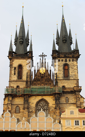 Church of Our Lady vor Tyn in Prag Stockfoto