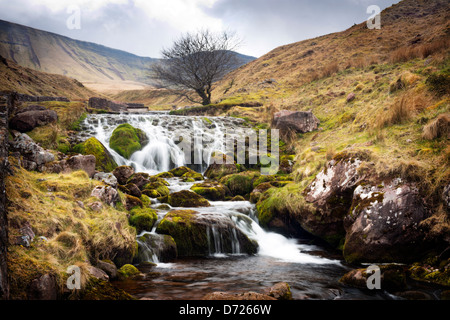 Llyn y Ventilator fach Kaskaden Stockfoto