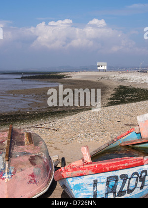 England, Lancashire, Morecambe. Aufbauend auf der Strandpromenade in Morecambe Morecambe & Heysham-Yacht-Club / Morecambe Bay. Stockfoto