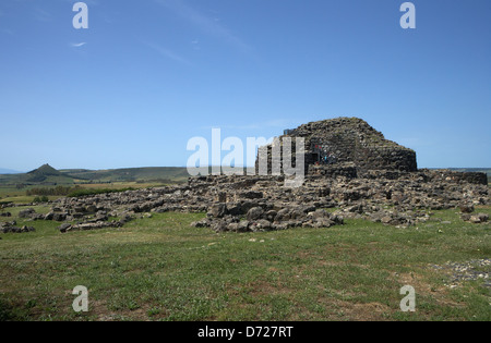 Barumini, Italien, der Nuraghe Su Nuraxi auf Sardinien Stockfoto