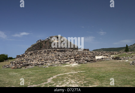 Barumini, Italien, der Nuraghe Su Nuraxi auf Sardinien Stockfoto