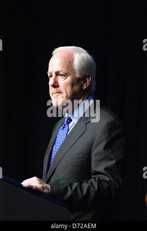 26. April 2013 - Waco, Texas, USA - uns Senator John Cornyn(R-Texas) Erinnerung an West, eine Trauerfeier für getöteten und Verletzten in einer gewaltigen Explosion bei einer Düngemittelfabrik in West, fand am 25.04.2013 Texas am April 17th,2013.The Dienst an der Ferrell Center Baylor University In Waco, Texas statt. (Kredit-Bild: © Jeff Newman/Globe Photos/ZUMAPRESS.com) Stockfoto