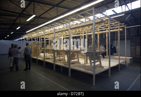 Kassel, Hessen, Documenta (13): die Installation Nähen Zimmer von Istvan Csákány Stockfoto