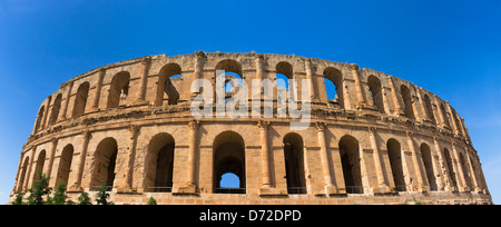 Römische Amphitheater, die drittgrößte in der Welt, UNESCO-Weltkulturerbe, El Jem, Tunesien Stockfoto