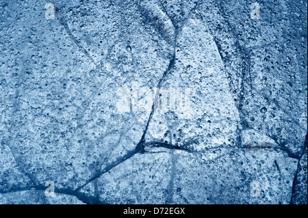 Gefrorenes Wasser, See - Eis gebrochen Stockfoto