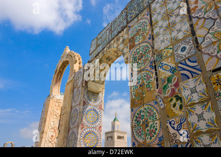 Große Moschee-Komplex, Sidi Bou Said, Tunis, Tunesien Stockfoto