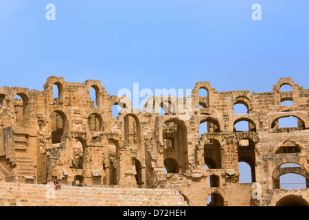 Römische Amphitheater, die drittgrößte in der Welt, El Jem, Tunesien Stockfoto