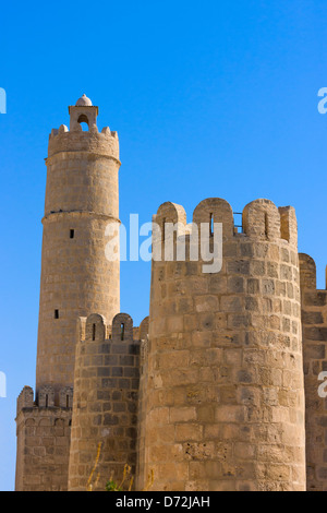 La Ribat in der alten Medina, UNESCO-Weltkulturerbe, Sousse, Tunesien Stockfoto