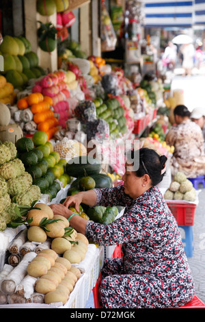 Ho-Chi-Minh-Stadt, Vietnam, Obst Gemüse, selbst auf dem Markt Stockfoto