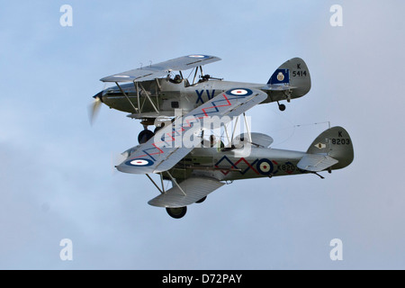 Hawker Demon G-BTVE K8203 und hinteren G-AENP K5414 K8203 Stockfoto