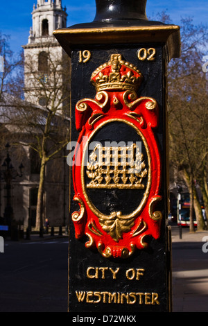 Stadt von Westminster Straße marker Stockfoto