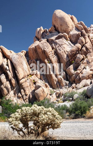 Malerische Felsformationen in Joshua Tree Nationalpark, Kalifornien Stockfoto