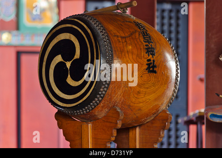 Trommel in Asakusa Kannon Tempel (Senso-Ji Tempel), Tokio, Japan Stockfoto
