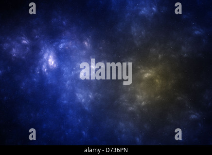 Blauer Raum Nebel als abstrakten Hintergrund Stockfoto