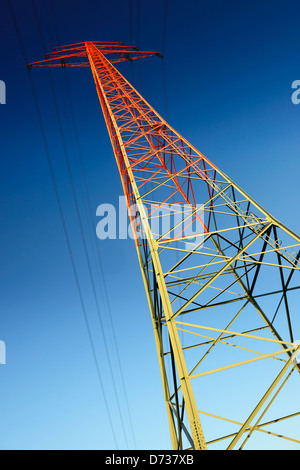 Hochspannungs-Mast, net Entfernung, Energie-Wende Stockfoto