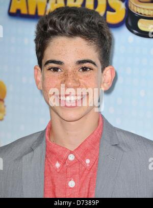 Cameron Boyce im Ankunftsbereich für Radio Disney Music Awards, Nokia Theatre L.A. Live, Los Angeles, CA 27. April 2013. Foto von: Dee Cercone/Everett Collection Stockfoto