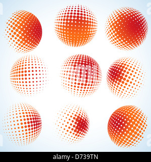 Abstrakte Halbton Kreis Design und beinhaltet auch Stockfoto