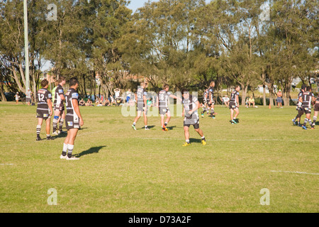 Junior-Liga Rugby-League-Spiel, sydney Stockfoto