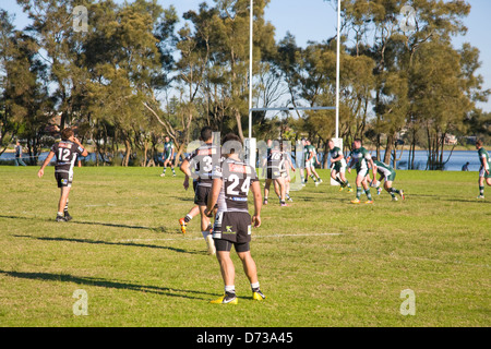 Junior League australian Rugby League Spiel, Sydney, Australien Stockfoto