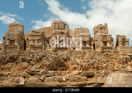 Stein-Statuen am Nemrut Dagi, in der Nähe von Adiyaman, Türkei Stockfoto