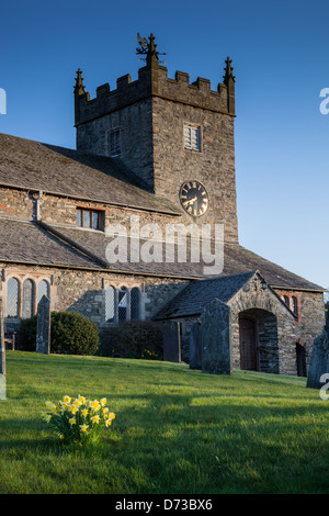 St. Michael und alle Engel Kirche, Hawkshead, Lake District, Cumbria Stockfoto