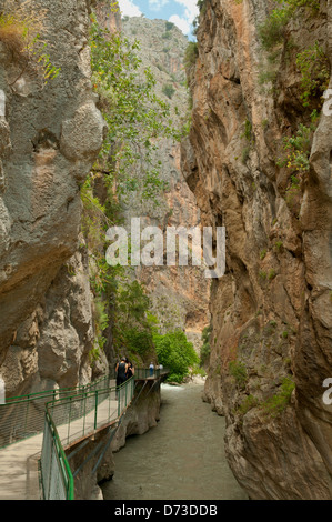 Saklikent Schlucht, in der Nähe von Fethiye, Mugla, Türkei Stockfoto