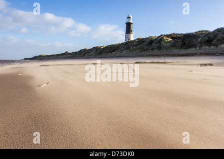 Spurn Point Kopf Sand Spieß Yorkshire Rumpf Leuchtturm Lifeboat Station RSPB lange Ostufer Drift Erosion zerbrechliche Ökologie Natur Stockfoto