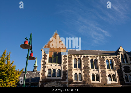 Schäden Sie in Gebäuden nach dem Erdbeben in Christchurch, Südinsel, Neuseeland Stockfoto