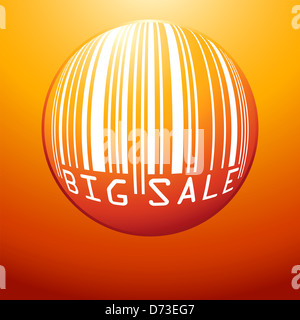 Big Sale Barcodes aller Daten ist fiktiv Stockfoto