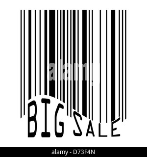 Big Sale Barcodes aller Daten ist fiktiv Stockfoto