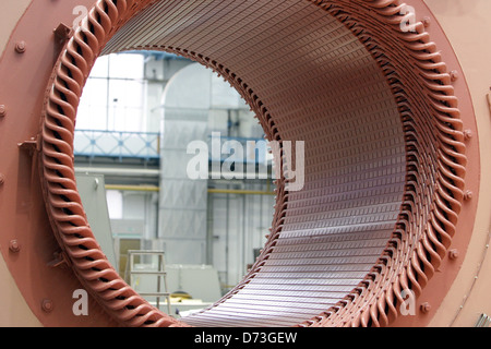 Berlin, Deutschland, einen Stand für einen Roller Motor der Siemens AG Stockfoto