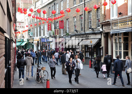 London, Vereinigtes Königreich, Fußgängerzone in Londons Chinatown Stockfoto