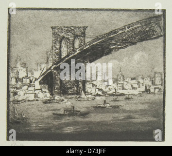 Brooklyn Bridge von Hermann Struck Stockfoto