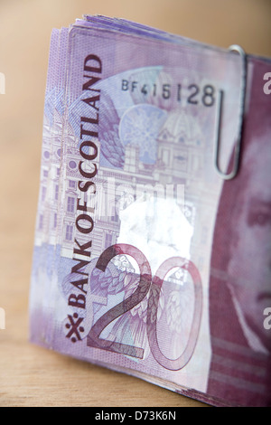 Schottische Papier Währung. Stockfoto