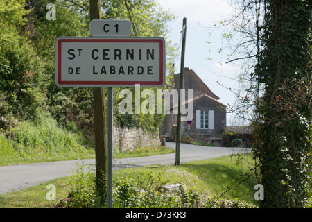 St Cernin de Labarde Dordogne Abteilung in der Region Aquitaine ein kleines französisches Dorf Süd-West-Frankreich. Stockfoto