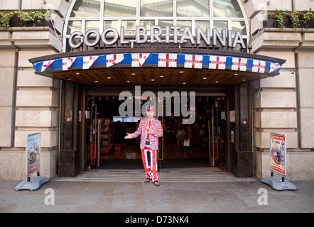 Cool Britannia speichern, Piccadilly Circus, London W1, britischer Souvenirs und Geschenke; UK Stockfoto