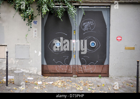 Graffiti street-Art-Kunst in Paris Stockfoto