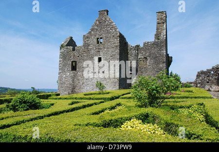 Tully Castle, Plantation House, unteren Lough Erne, Grafschaft Fermanagh, Nordirland Stockfoto