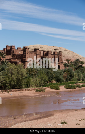 AIT Ben Haddou, in der Nähe von Ouarzazate, Marokko - historisches Dorf, Fort, legen Casbah und Film. UNESCO-Weltkulturerbe. Stockfoto